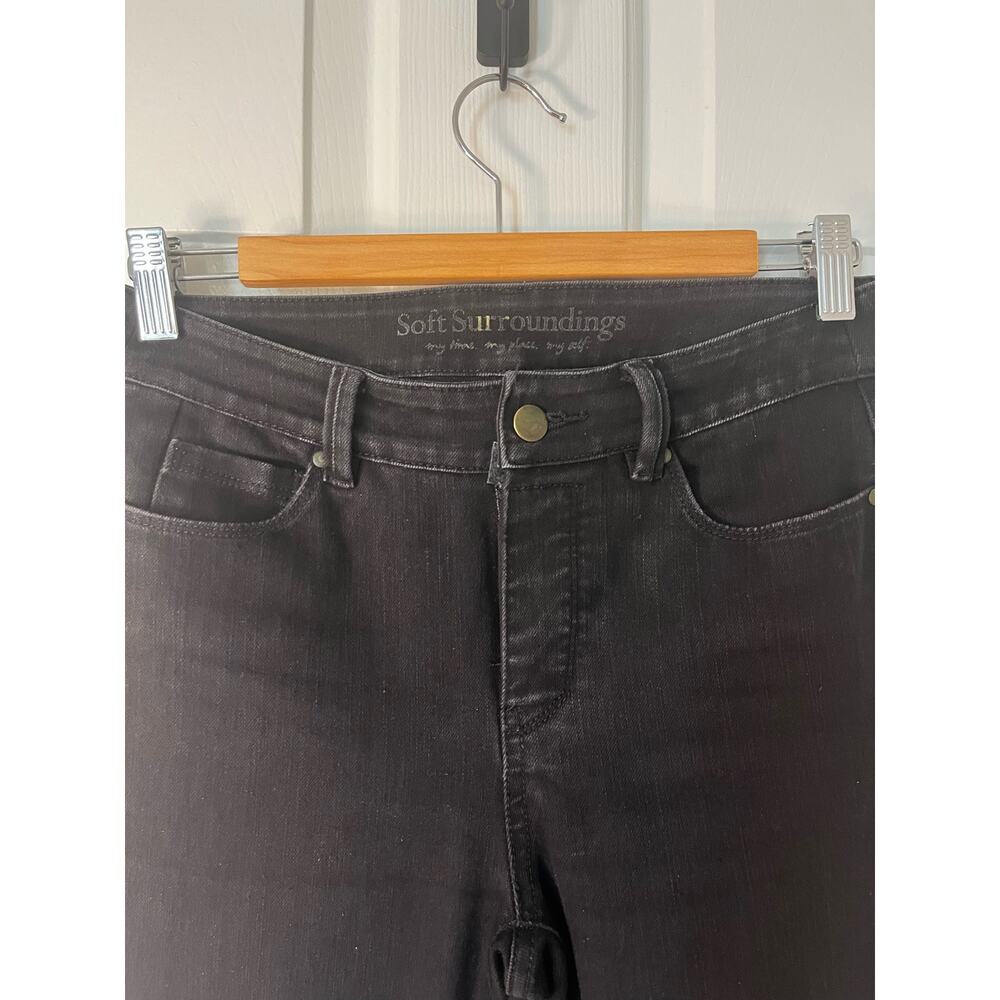 Soft Surroundings High Rise Flare Black Stretchy Jeans sz. XS - Picture 4 of 7